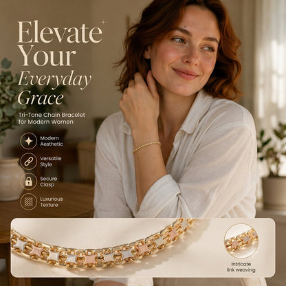 🎉 2026 Sale — Over 30,000 Sold! ✨ Women's Spliced Gold Chain Bracelet – Chic Layered Look 💛