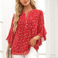 🎉 2026 Sale — Over 43,000 Sold! 👚 Women's 3/4 Sleeve Chiffon Blouse – Elegant V-Neck Design 💼