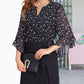 🎉 2026 Sale — Over 43,000 Sold! 👚 Women's 3/4 Sleeve Chiffon Blouse – Elegant V-Neck Design 💼