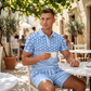 🎉 2026 Sale — Over 53,000 Sold! 👕 Men's Casual Short Sleeve Top & Shorts Set – Geometric Pattern Design 🌿