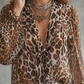 🎉 2026 Sale — Over 14,000 Sold 👕 Leopard V-Neck Tie Front Top – Wild Feminine 🐆