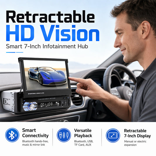 🎉 2026 Sale — Over 10,900 Sold 📻 7-Inch Retractable Bluetooth MP5 Car Player 🚗