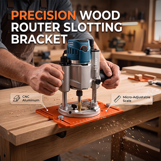 🎉 2026 Sale — Over 24,000 Sold 🔩 Aluminum Alloy Wood Router Slotting Bracket Guide 🛠️