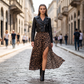 🎉 2026 Sale — Over 16,000 Sold 👗 Women's Leopard Print High Split Maxi Skirt 🐆