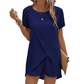 🎉 2026 Sale — Over 18,000 Sold 👗 Solid Color Short Sleeve Wrap Top & Shorts Set 🌸