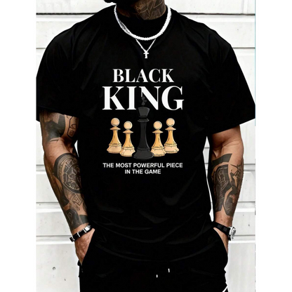 🎉 2026 Sale — Over 69,000 Sold! ♟️ Men's Plus Size Chess Slogan Tee – Bold Graphic Print 👕
