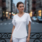 🎉 2026 Sale — Over 47,000 Sold! 👚 V-Neck Flutter Sleeve Blouse – Soft Feminine Breeze 🌸