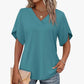 🎉 2026 Sale — Over 47,000 Sold! 👚 V-Neck Flutter Sleeve Blouse – Soft Feminine Breeze 🌸