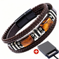 🪨 LIMITED-TIME 50% OFF! 🧵 Braided PU Leather Bracelet for Men & Women – Tiger Eye Stone, Unisex, Layered Design ✨