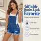 🎉 2026 Sale — Over 43,000 Sold! 👖 Women's Casual Denim Short Overalls – Relaxed Fit Pocket Style 💙