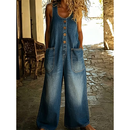 🎉 2026 Sale — Over 43,000 Sold! 👗 Sleeveless Wide-Leg Jumpsuit – Breezy Summer Ease ☀️