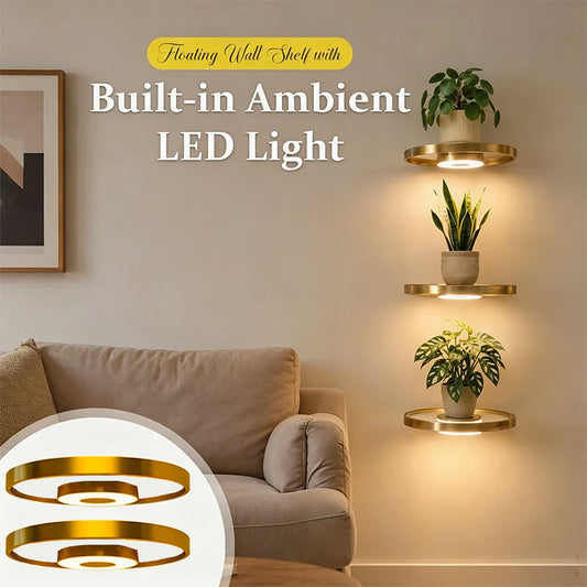 🎉 2026 Sale — Over 39,000 Sold!✨ Floating Shelf with Built-in LED Light 🪴