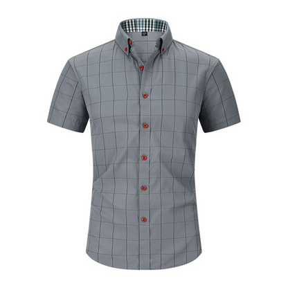 🎉 2026 Sale — Over 41,000 Sold!👔 Pro-Favorite Men's Casual Short Sleeve Plaid Shirt 🔥
