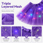 🎉 2026 Sale — Over 37,000 Sold! 💞 LED Light Up Sequin Tutu Skirt Star Mesh Princess Skirt for Girls and Adults