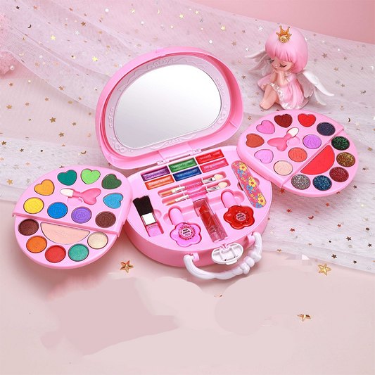 🎉 2026 Sale — Over 26,000 Sold!💖 Kids Washable Makeup Toy Set with Portable Pink Handbag 👛