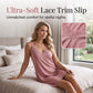 🎉 2026 Sale — Over 31,000 Sold!🌙 Women's Lace V-Neck Nightdress Loose Modal Slip Sleepwear 💤
