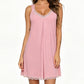 🎉 2026 Sale — Over 31,000 Sold!🌙 Women's Lace V-Neck Nightdress Loose Modal Slip Sleepwear 💤