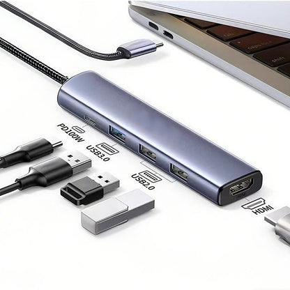 🎉 2026 Sale — Over 51,000 Sold!💻Portable 5-in-1 USB-C Hub – 4K HDMI, 100W PD, 5Gbps Data 💨