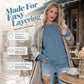🎉 2026 Sale — Over 40,000 Sold!🧸 Women's Casual Oversized Crewneck Sweatshirt ☕