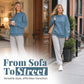 🎉 2026 Sale — Over 40,000 Sold!🧸 Women's Casual Oversized Crewneck Sweatshirt ☕