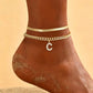 🎉 2026 Sale — Over 22,000 Sold! 💞 Dainty Layered Gold Initial Anklets for Women – Summer Charm 🌸