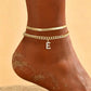 🎉 2026 Sale — Over 22,000 Sold! 💞 Dainty Layered Gold Initial Anklets for Women – Summer Charm 🌸
