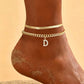🎉 2026 Sale — Over 22,000 Sold! 💞 Dainty Layered Gold Initial Anklets for Women – Summer Charm 🌸