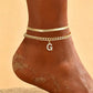 🎉 2026 Sale — Over 22,000 Sold! 💞 Dainty Layered Gold Initial Anklets for Women – Summer Charm 🌸