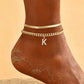 🎉 2026 Sale — Over 22,000 Sold! 💞 Dainty Layered Gold Initial Anklets for Women – Summer Charm 🌸