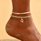 🎉 2026 Sale — Over 22,000 Sold! 💞 Dainty Layered Gold Initial Anklets for Women – Summer Charm 🌸