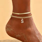 🎉 2026 Sale — Over 22,000 Sold! 💞 Dainty Layered Gold Initial Anklets for Women – Summer Charm 🌸