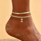🎉 2026 Sale — Over 22,000 Sold! 💞 Dainty Layered Gold Initial Anklets for Women – Summer Charm 🌸