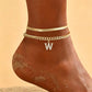 🎉 2026 Sale — Over 22,000 Sold! 💞 Dainty Layered Gold Initial Anklets for Women – Summer Charm 🌸