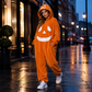 🎉 2026 Sale — Over 12,000 Sold! 💞 Unisex Halloween Pumpkin Hooded Jumpsuit – Festive & Cozy 🌸