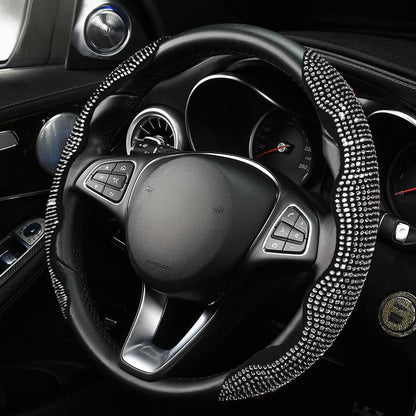 🎉 2026 Sale — Over 17,000 Sold! 💞 Rhinestones Bling Cover for Auto Steering Wheels – Sparkle on Every Drive 🌸