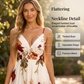 🎉 2026 Sale — Over 36,000 Sold! 💞 Women's Printed Spaghetti Strap Maxi Dress – Summer Garden Elegance 🌸