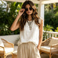 🎉 2026 Sale — Over 26,000 Sold! 💞 Women's Round Neck Sleeveless Lace Top