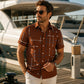 🎉 2026 Sale — Over 36,200 Sold!💞 Men’s Geometric Print Relaxed‑Fit Button‑Down Shirt