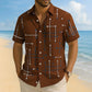 🎉 2026 Sale — Over 36,200 Sold!💞 Men’s Geometric Print Relaxed‑Fit Button‑Down Shirt