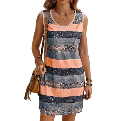 🎉 2026 Sale — Over 29,000 Sold! 💞 Women's Summer Sleeveless Striped Dress