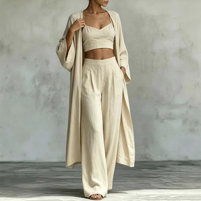 🎉 2026 Sale — Over 26,000 Sold! 💞 Women's Loose 3-Piece Cardigan Pants Set