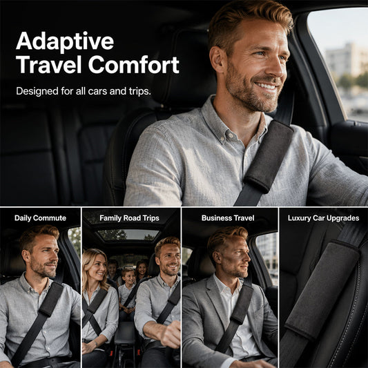 🚗 2026 Sale — Over 41,000 Sold! 🧶 Universal Faux Suede Car Seat Belt Shoulder Cover Extended Cushion Padding