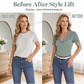 🎉 2026 Sale — Over 20,000 Sold! 💞 Women's Slim-Fit V-Neck Lace Short-Sleeve Top