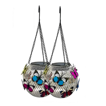 🦋 LIMITED‑TIME 50% OFF! ✨ Solar Iron Lantern with Butterfly Motif – Vintage, Weather‑Resistant, Decorative 🌙