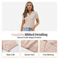 🎉 2026 Sale — Over 19,000 Sold! 💞 Women's Short Sleeve Knit Collared Top