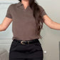🎉 2026 Sale — Over 19,000 Sold! 💞 Women's Short Sleeve Knit Collared Top