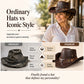 🎉 2026 Sale — Over 16,000 Sold! 💞 Vintage Wide Brim Cowboy Hat with Strap