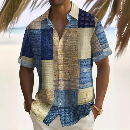 👔 2026 Sale — Over 21 900 Sold!🎨 Men's Contrast Color Pattern Shirt