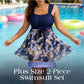 🎉 2026 Sale — Over 36,200 Sold!🌊 Plus Size Tummy Control 2‑Piece Swimsuit Set – Elegant ✨