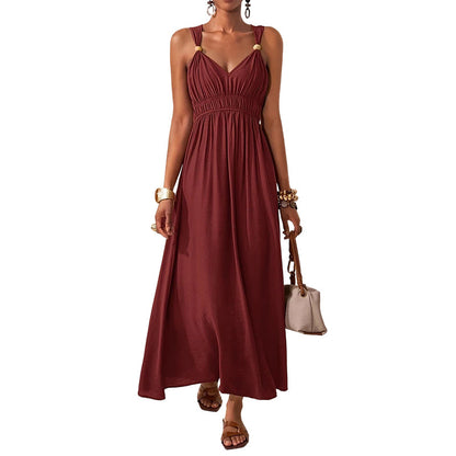 🎉 2026 Sale — Over 34,000 Sold! 💞 Women's Sleeveless Strap Empire Waist Maxi Dress
